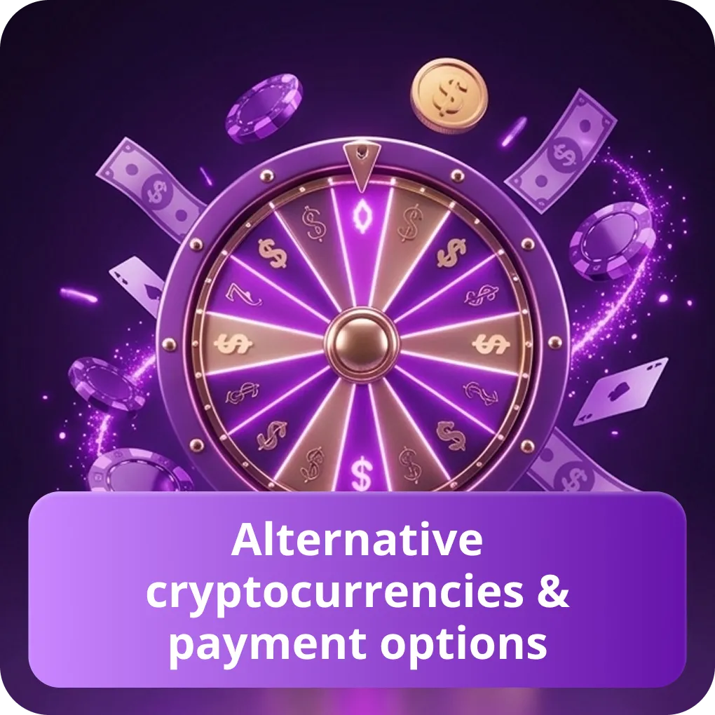 Alternative cryptocurrencies & payment options Bitcoin casino