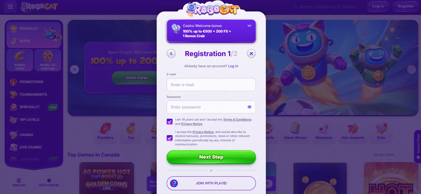 Quick registration & instant play setup at mobile casinos